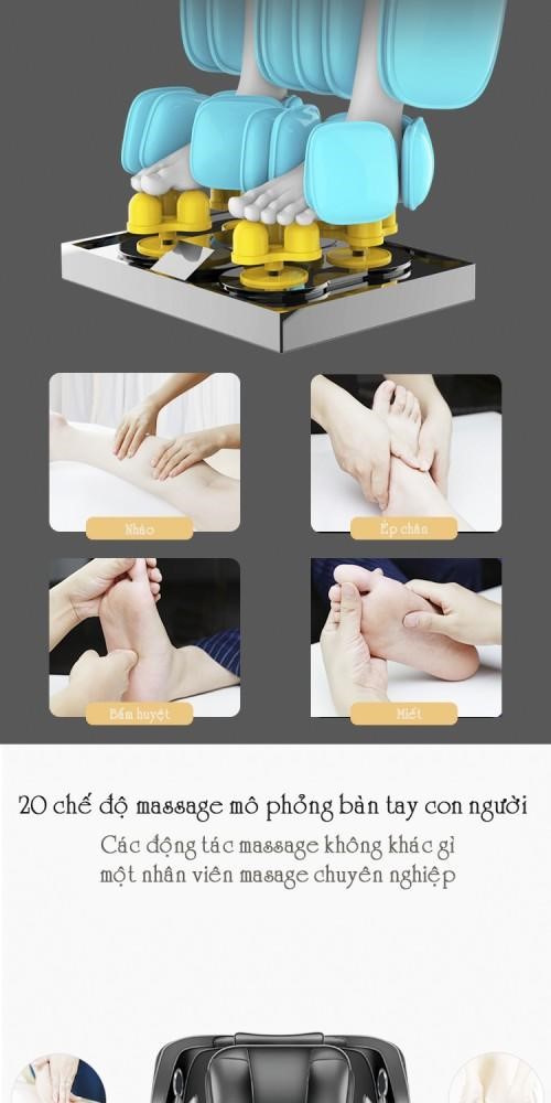 20 chế độ massage ghế massage OKINAWA NO 600