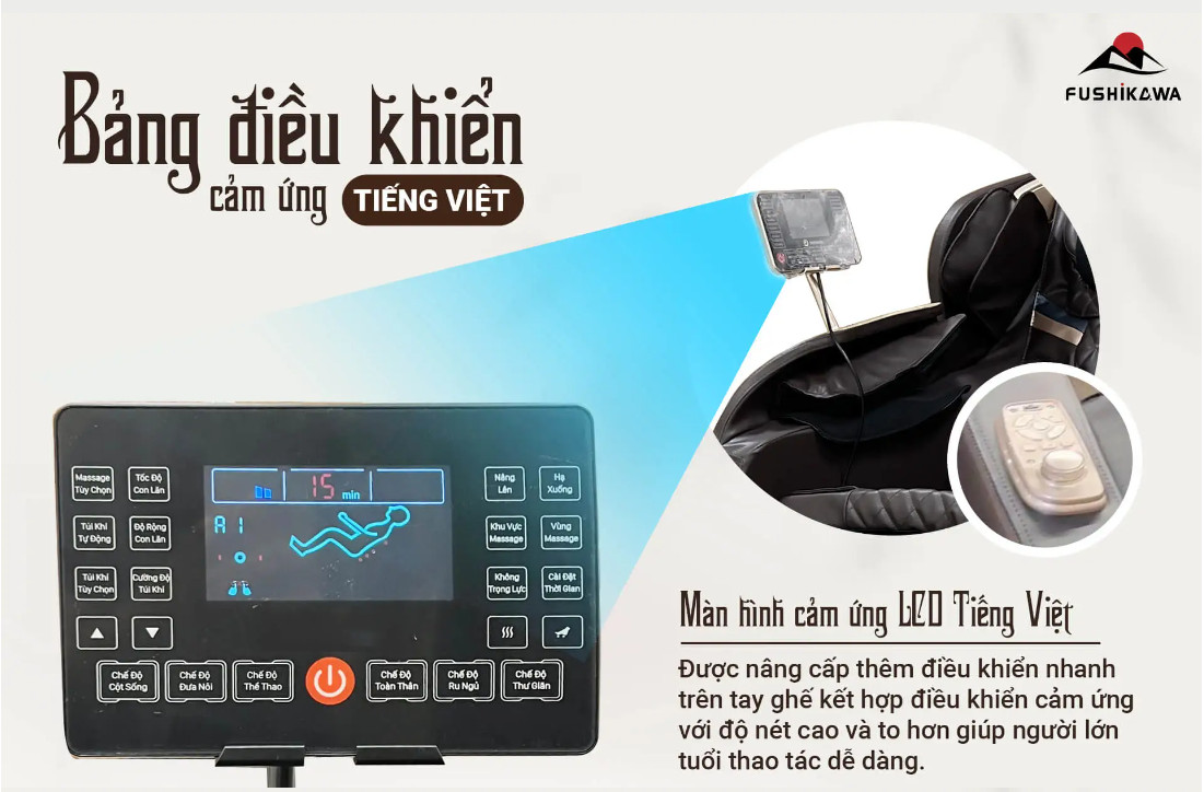 Bảng điều khiển ghế massage FUSHIKAWA FS - 402