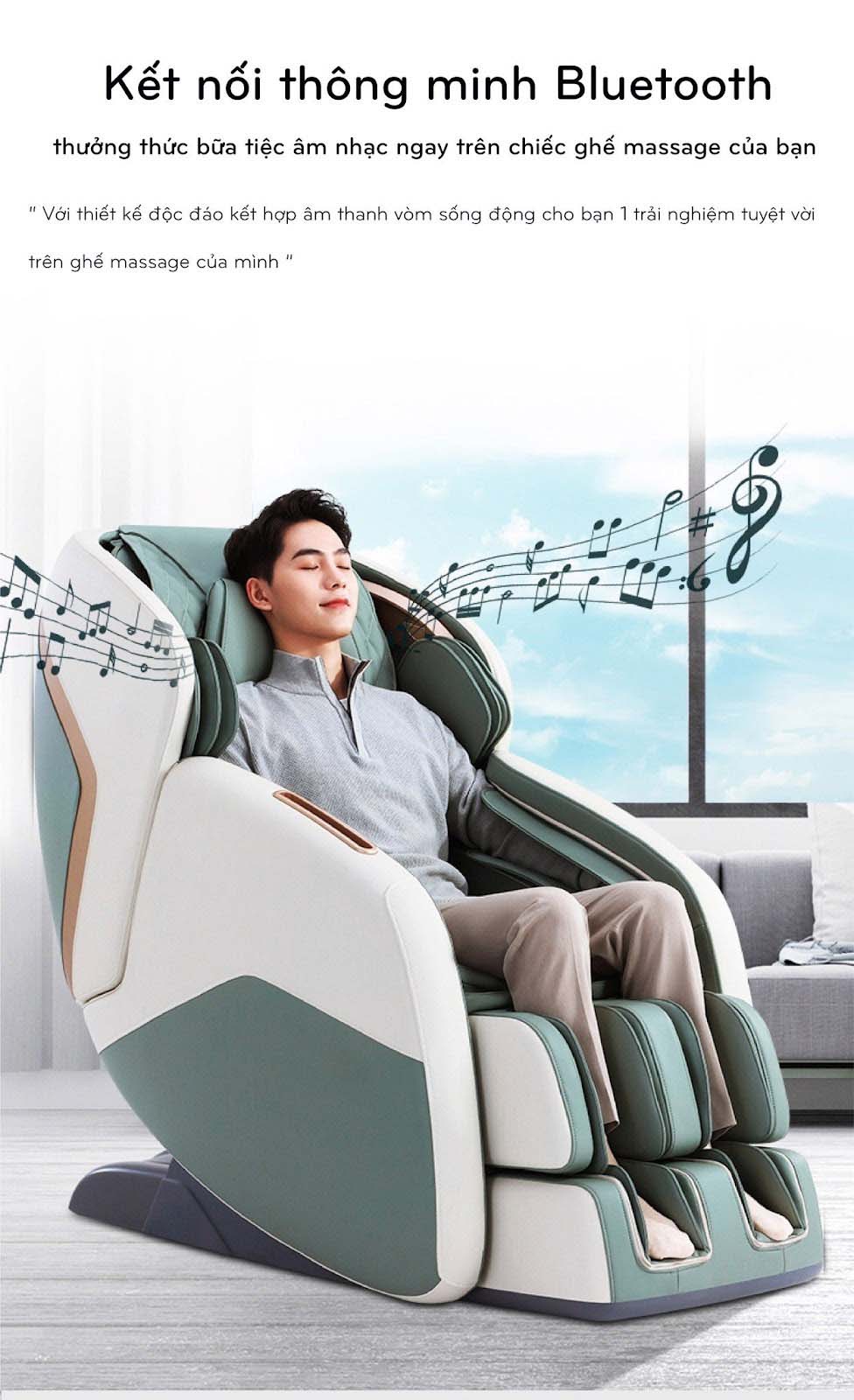 Kết nối bluetooth ghế massage Okinawa INC - 550