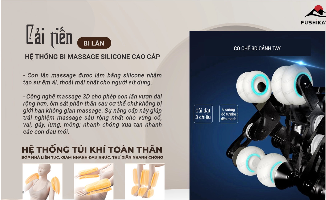 Con lăn ghế massage FUSHIKAWA FS - 402