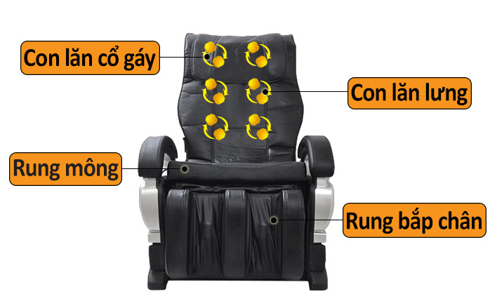 Con lăn ghế massage giá rẻ OKINAWA JS 8900