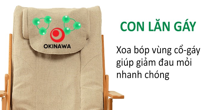 Con lăn gáy ghế massage mini Okinawa JS-99 3D