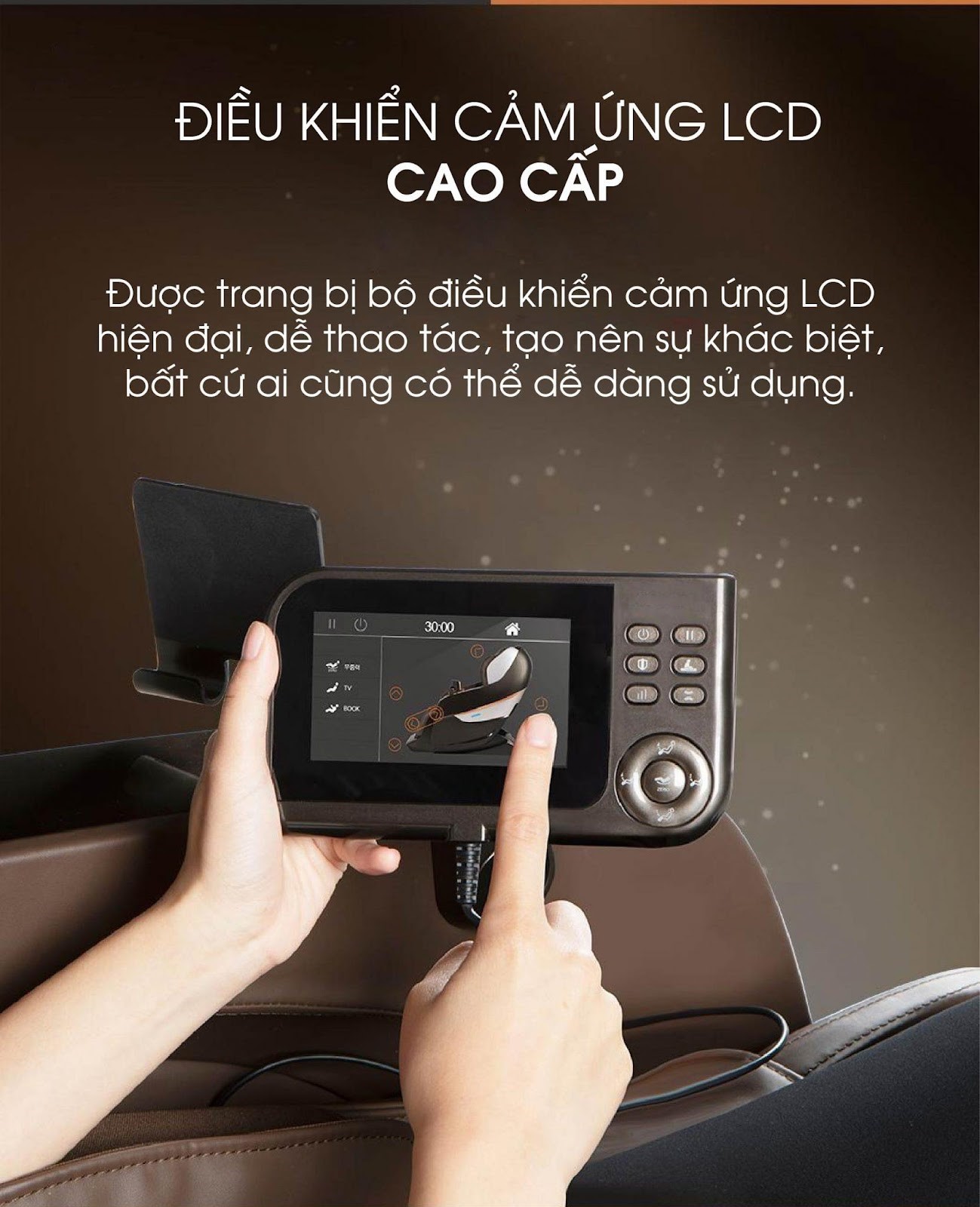 Điều khiển LCD ghế massage OKINAWA OS 9000 ( BLACK )