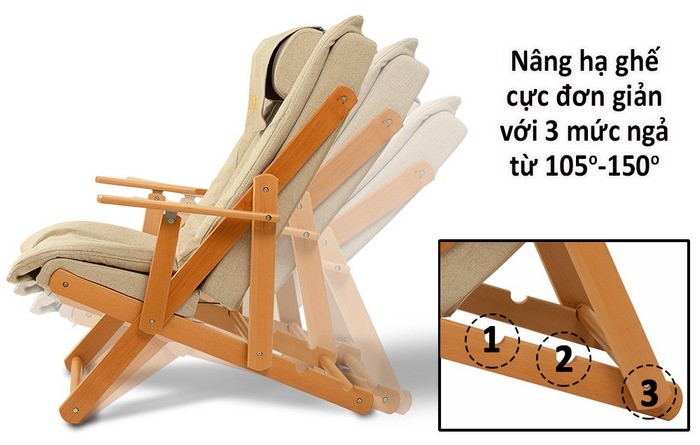 Nâng hạ ghế massage mini Okinawa JS-99 3D