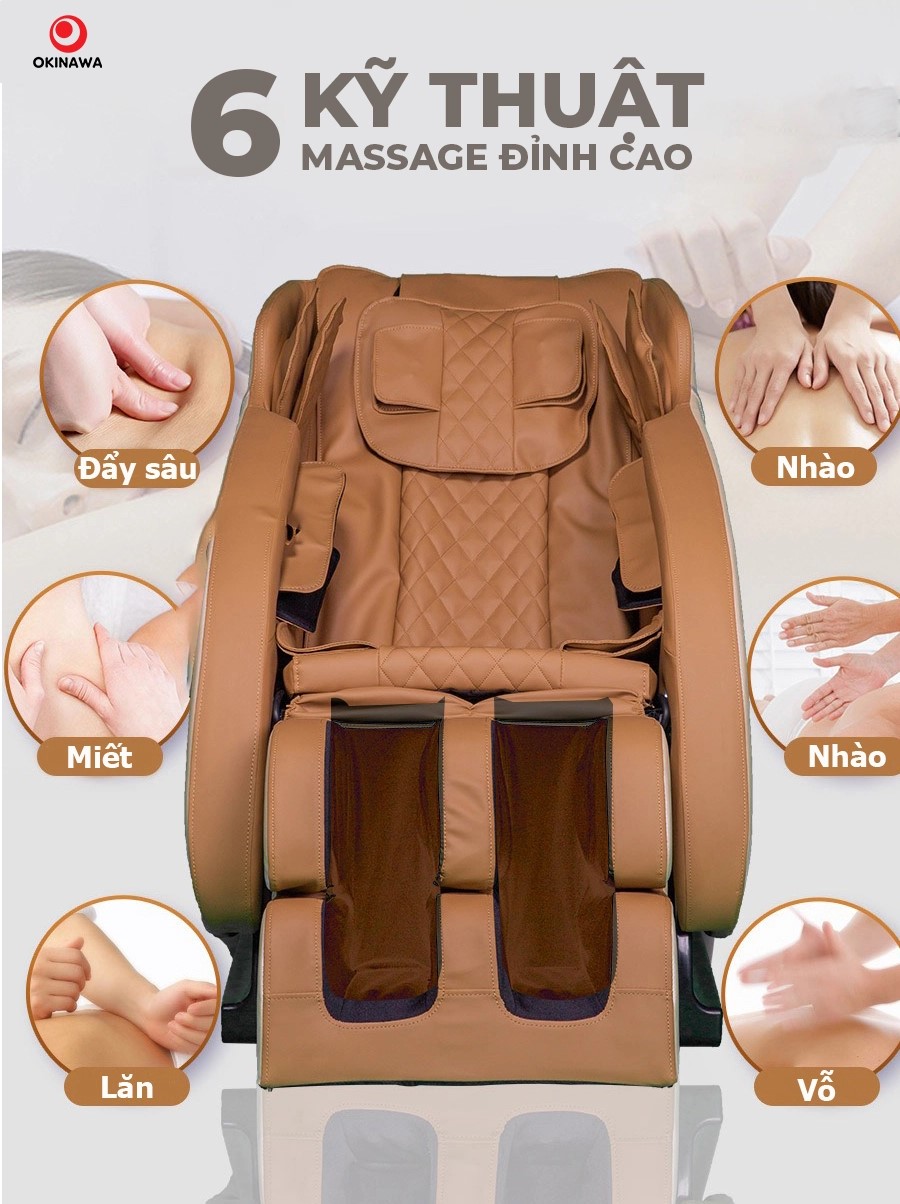 Kỹ thuật massage ghế massage OKINAWA OS - 202