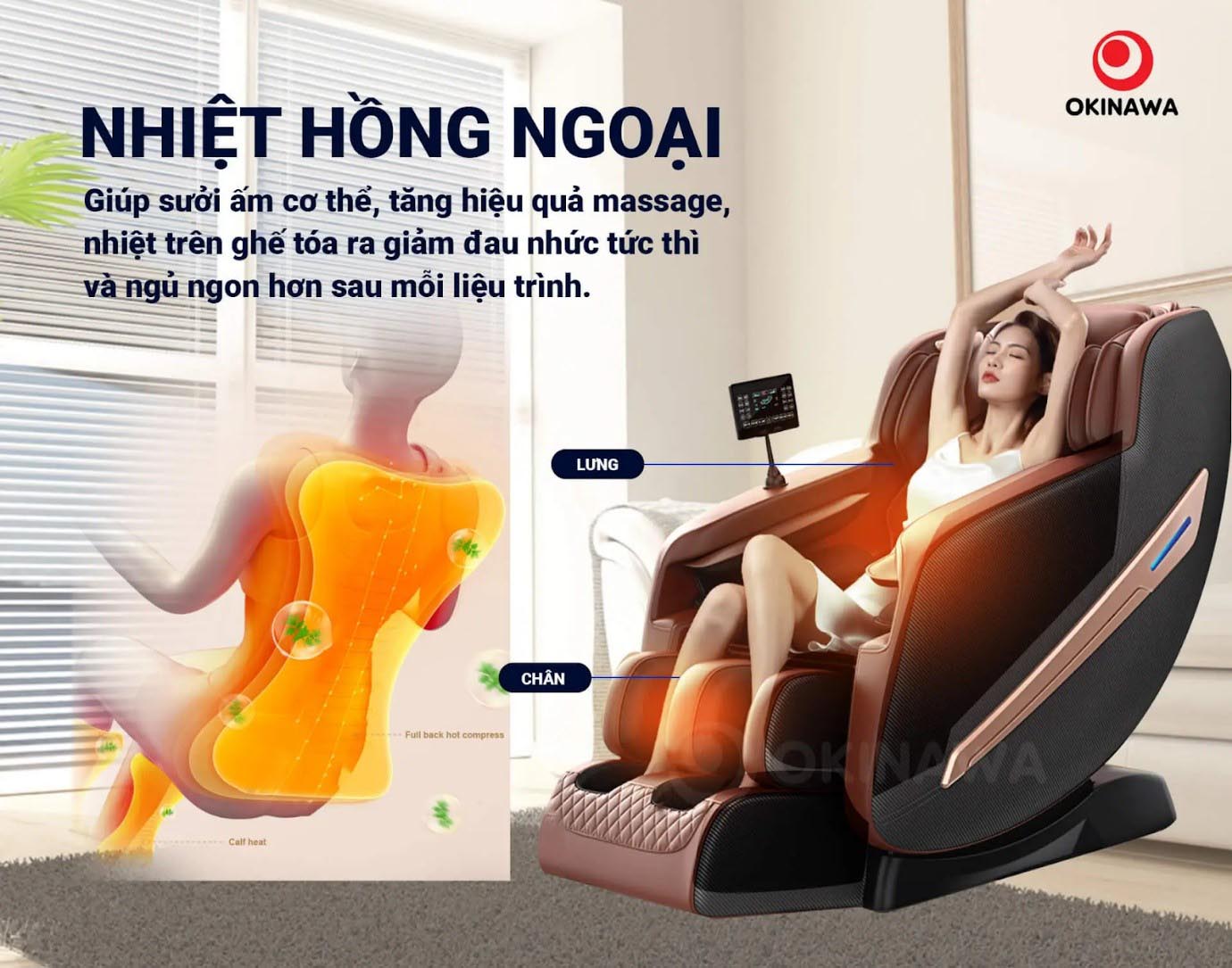 Nhiệt hồng ngoại ghế massage OKINAWA OS - 320