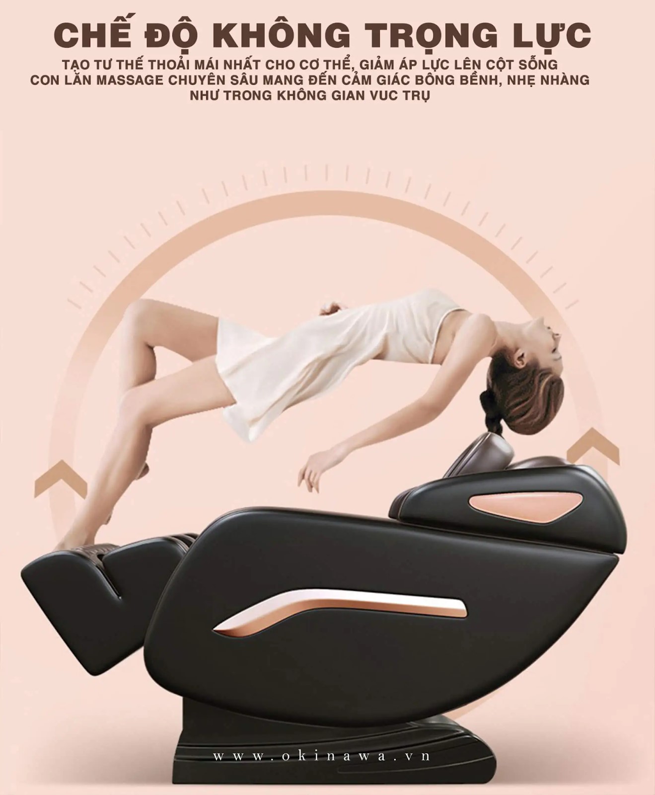 Chế độ không trọng lực ghế massage OKINAWA OS - 121